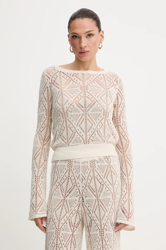 Liu Jo maglione e top a maglia fine beige WA5518.MS007