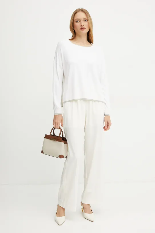 Liu Jo pulover WXX054.MS49I alb SS25