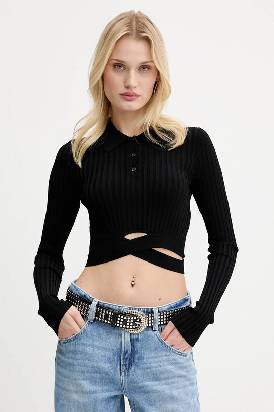 Miss Sixty pulover fixat negru 6S2RJ03800