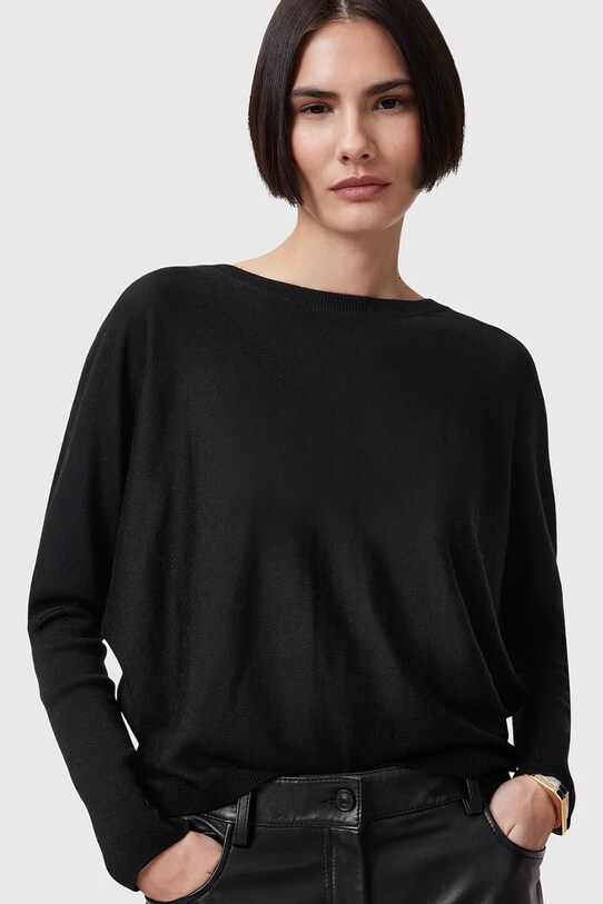 Μάλλινο πουλόβερ AllSaints JULIEANA μαλλί μαύρο W035KB