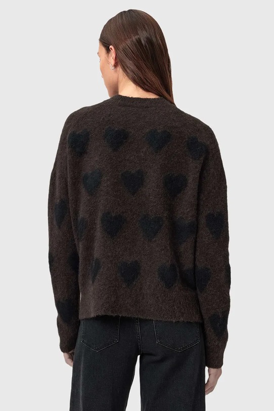 AllSaints sweter z dodatkiem wełny AMORA W043KC czarny SS25