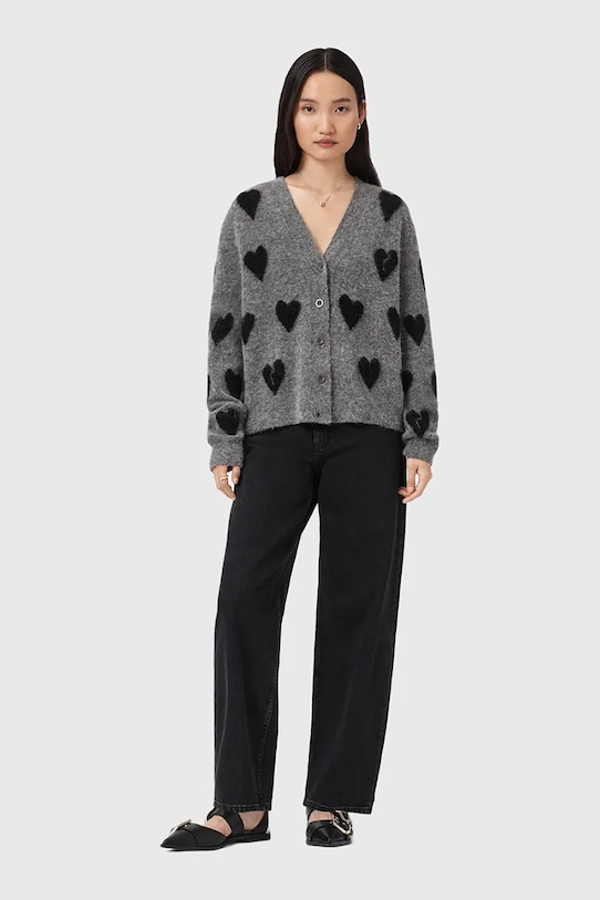 Дрехи Жилетка с вълна AllSaints AMORA W042KC сив