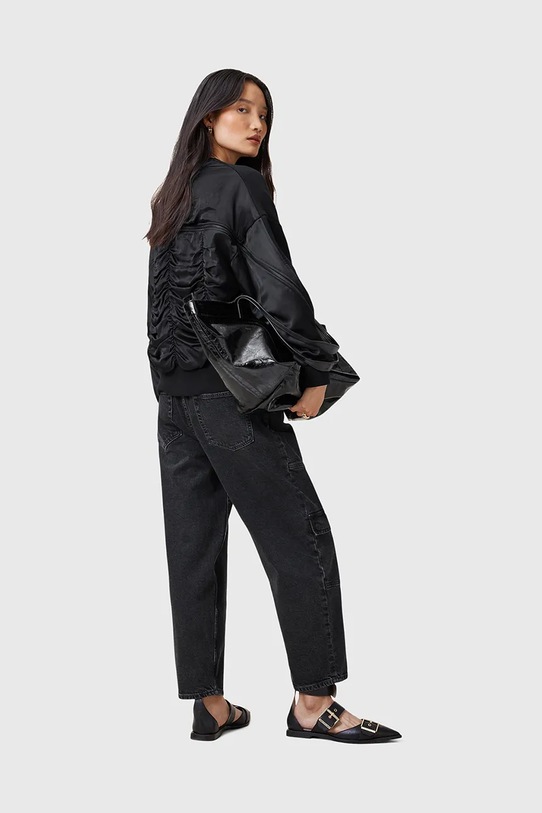 AllSaints hanorac de bumbac PEGGY W061JC negru