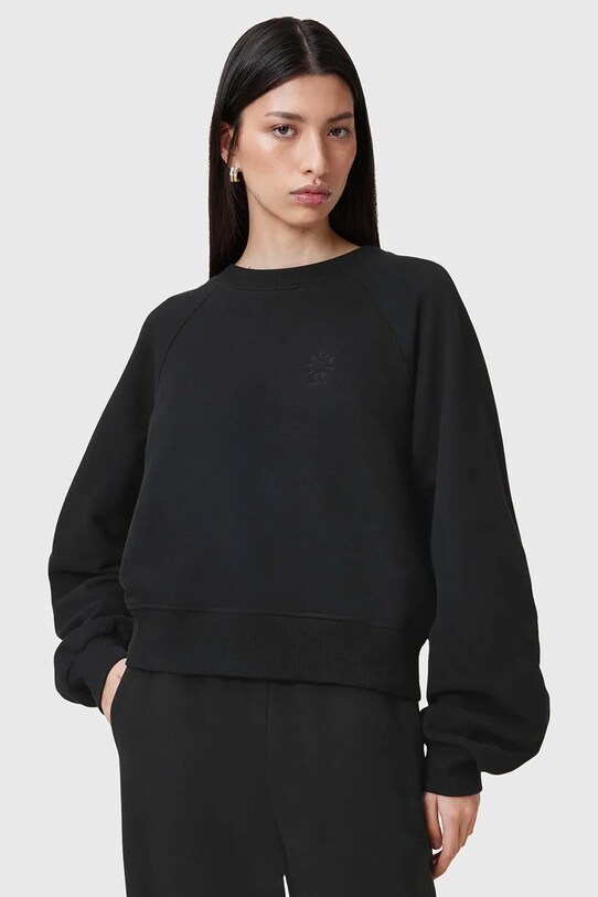 Хлопковая кофта AllSaints DANI хлопок чёрный W080JC