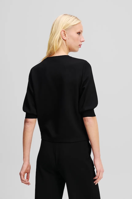 Karl Lagerfeld pulover A2W20040 negru SS25