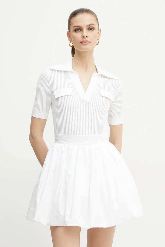 Bavlnený sveter Patou biela KN2298084