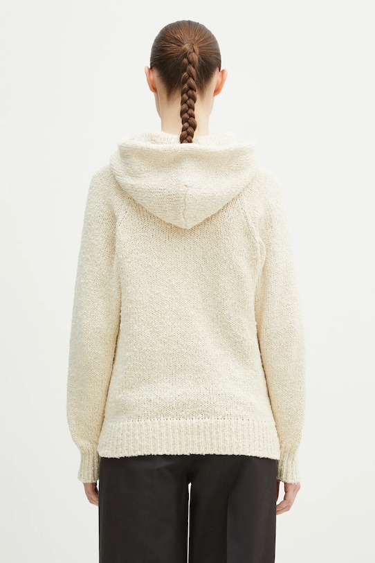 Abbigliamento WMV maglione di seta Raglan Hoodie P.O. Knit Mawata 325105012002 beige