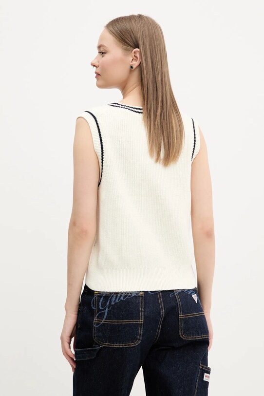 Îmbrăcăminte Guess Jeans vestă din bumbac W5GR02.Z3HM1 bej