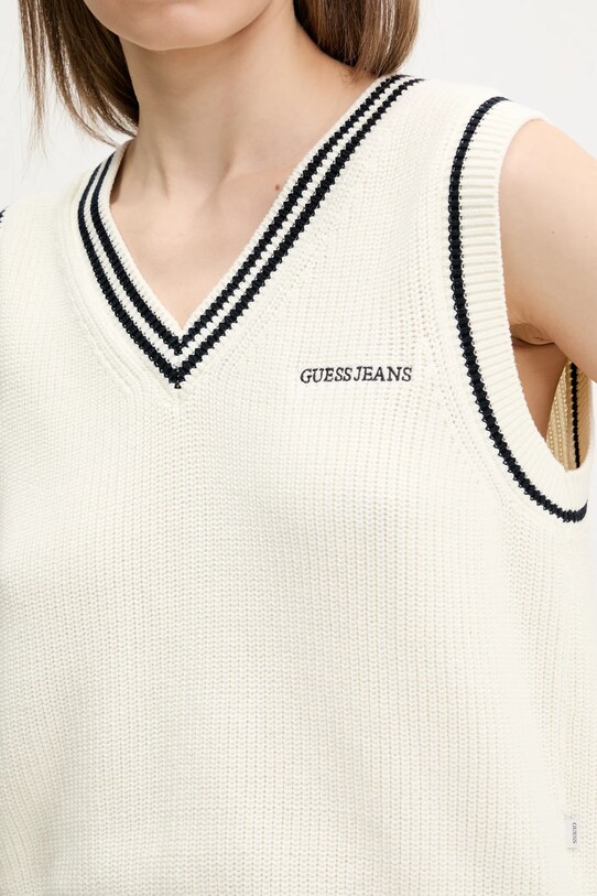 Guess Jeans vestă din bumbac W5GR02.Z3HM1 bej