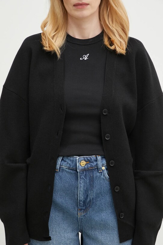 Axel Arigato wool blend cardigan Beau Cardigan black A2878001