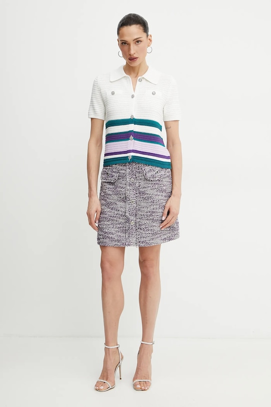 Morgan kardigan bawełniany MICHALI MICHALI biały SS25