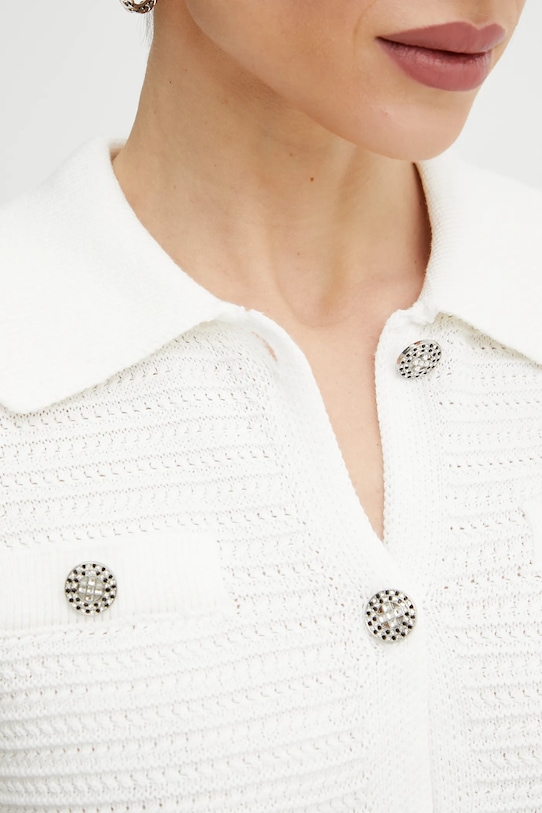 Morgan kardigan bawełniany MICHALI MICHALI biały