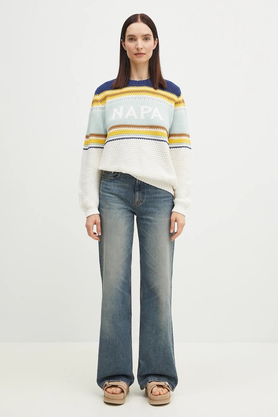 Βαμβακερό πουλόβερ Napapijri D-Aulla NP0A4IL688S1 πολύχρωμο