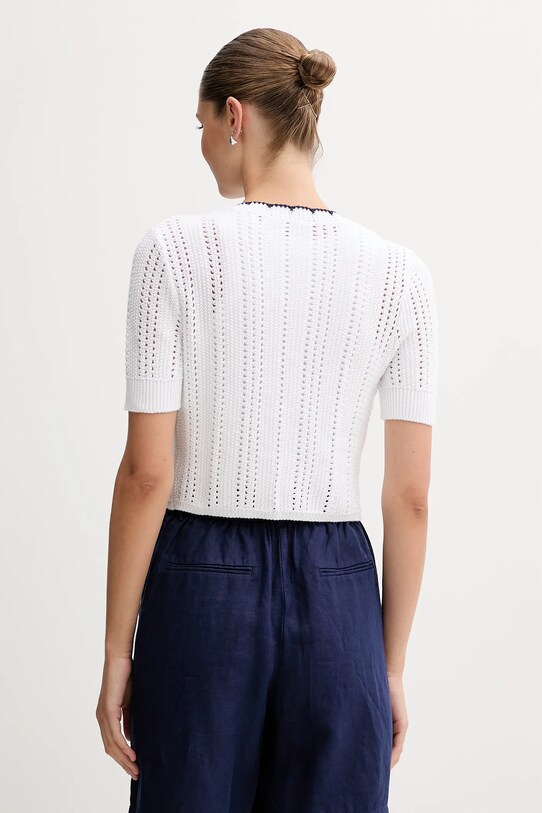 Îmbrăcăminte United Colors of Benetton cardigan din bumbac 1594E501Z alb