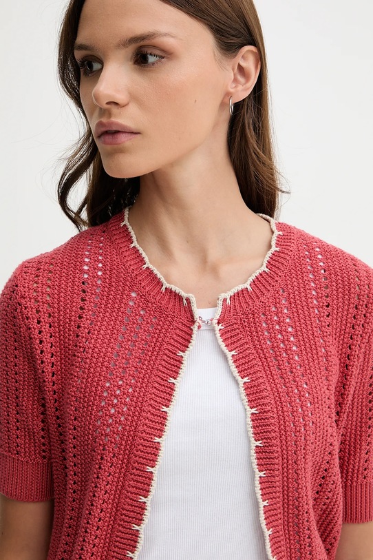 United Colors of Benetton cardigan din bumbac roz 1594E501Z