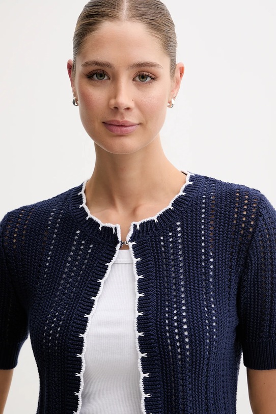 United Colors of Benetton cardigan din bumbac bleumarin 1594E501Z