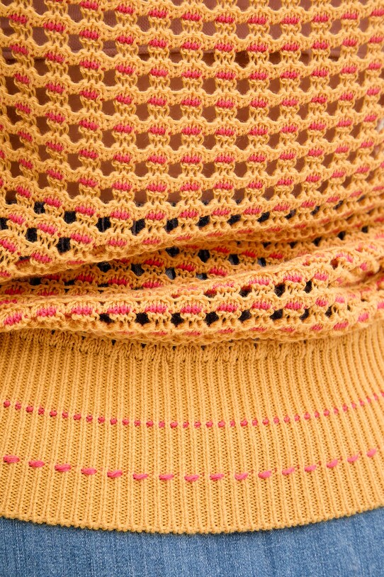 United Colors of Benetton pulover de bumbac 1394E10DW portocaliu