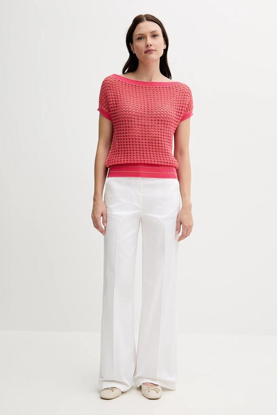 United Colors of Benetton sweter bawełniany 1394E10DW różowy SS25