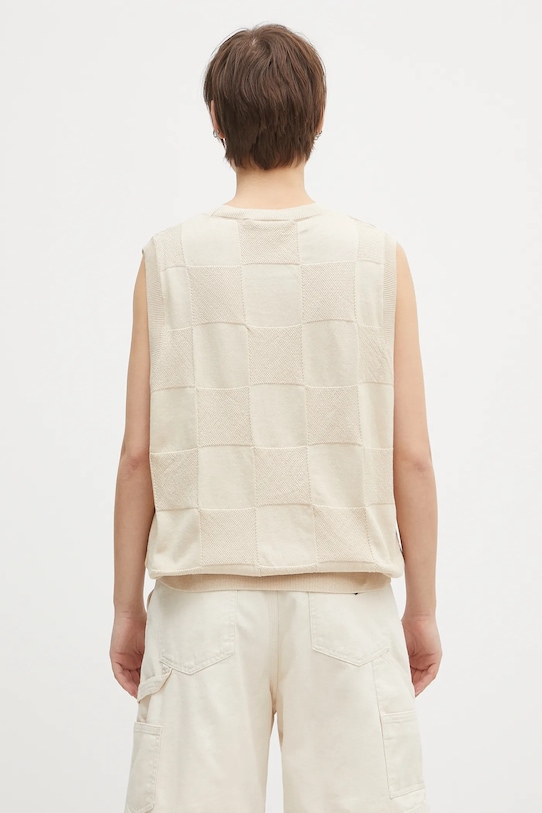 Odzież Carhartt WIP kamizelka bawełniana Checker Vest Sweater I034544.2LPXX beżowy