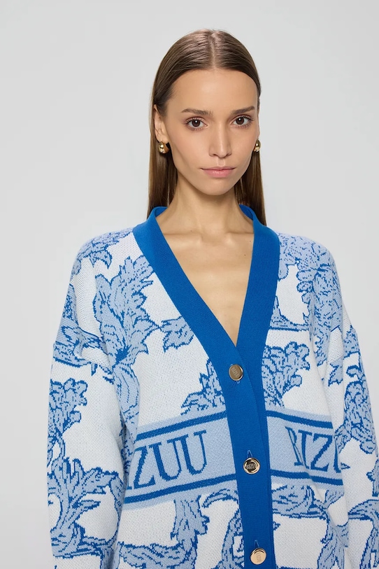 Bizuu cardigan din bumbac FLORANA FLORANA.NIEBIESKI.SS25 albastru SS25