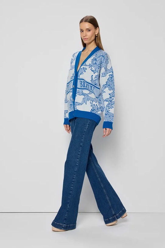 Bizuu cardigan din bumbac FLORANA albastru FLORANA.NIEBIESKI.SS25