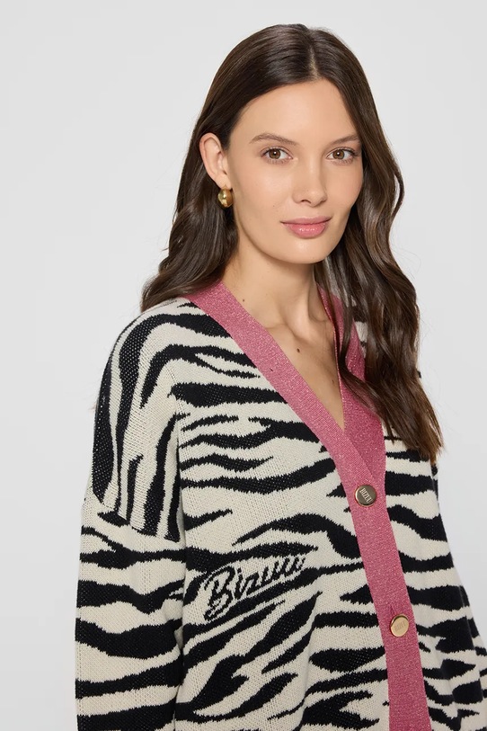 Oblečenie Bavlnený kardigán Bizuu LEZEBRE LEZEBRE.KREMOWY.SS25 viacfarebná