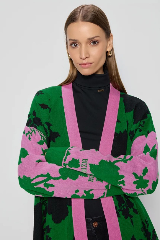 Bavlnený kardigán Bizuu ORMICA zelená ORMICA.ZIELONY.SS25