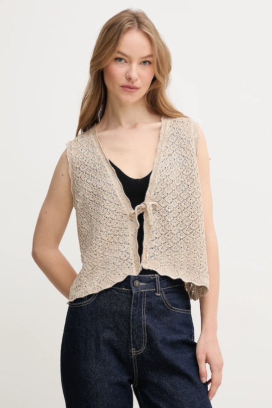 Hoss Intropia kamizelka wzorzyste beżowy 6389002