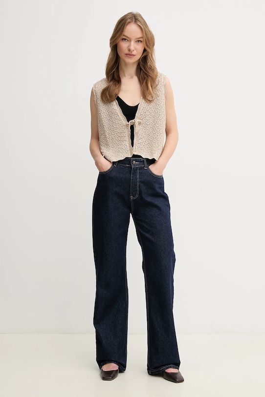 Hoss Intropia kamizelka 6389002 beżowy SS25