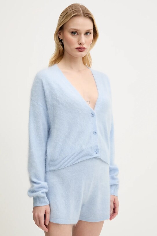 Μάλλινη ζακέτα FROM FUTURE μαλλί μπλε WPC02579