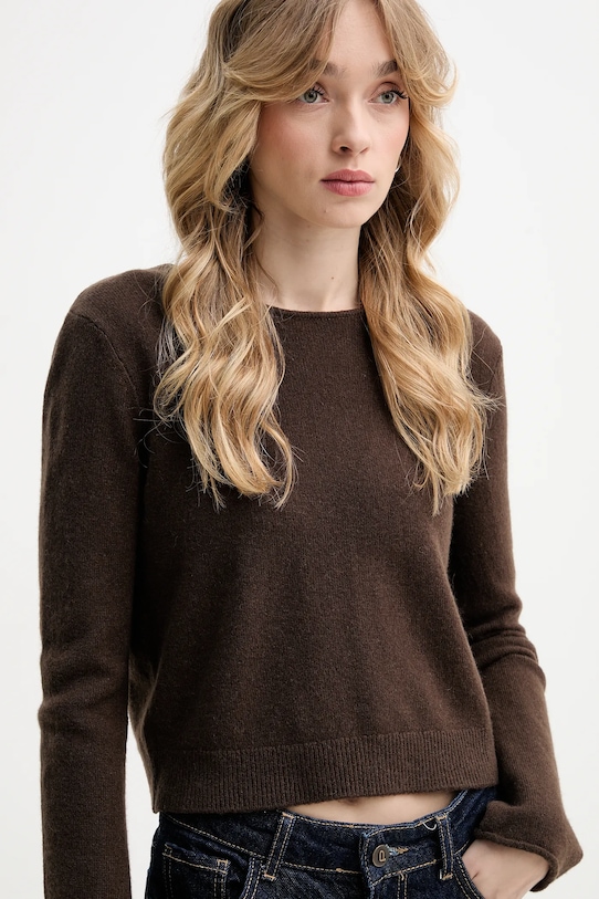 FROM FUTURE pulover de cașmir maro WTO02647