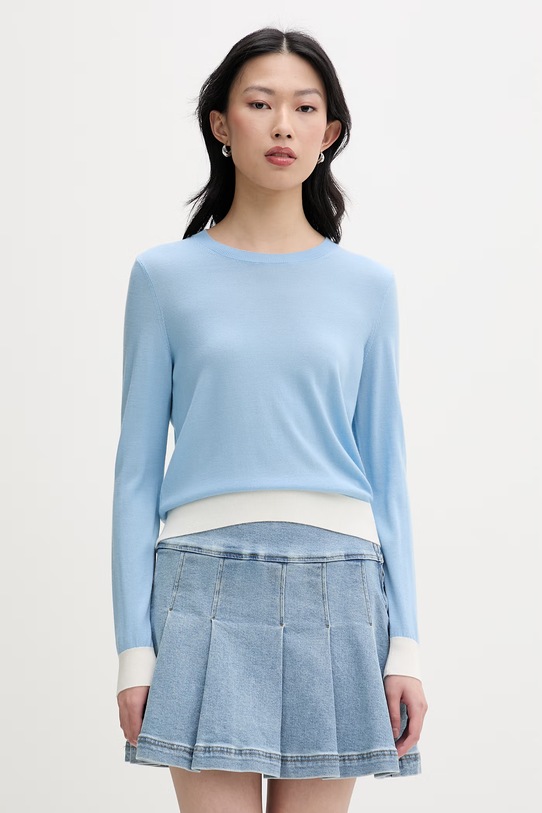 From Future sweter damski wełniany niebieski WPR00573