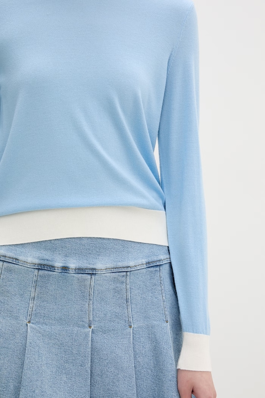 From Future sweter damski wełniany WPR00573 niebieski