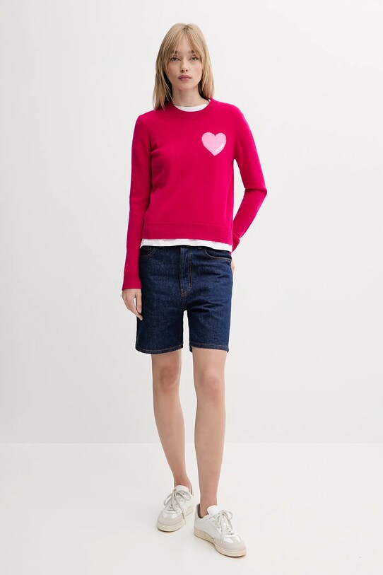 FROM FUTURE sweter kaszmirowy WPR01195 różowy SS25