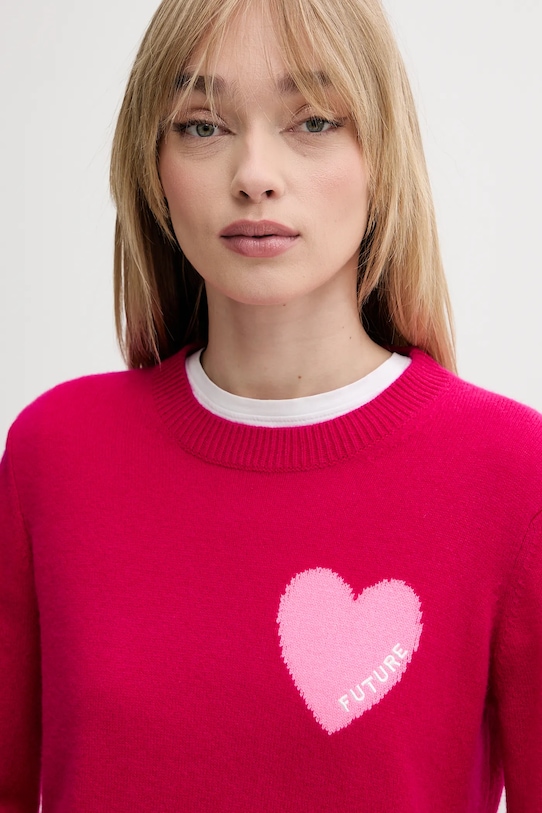 Πουλόβερ κασμίρ FROM FUTURE ροζ WPR01195