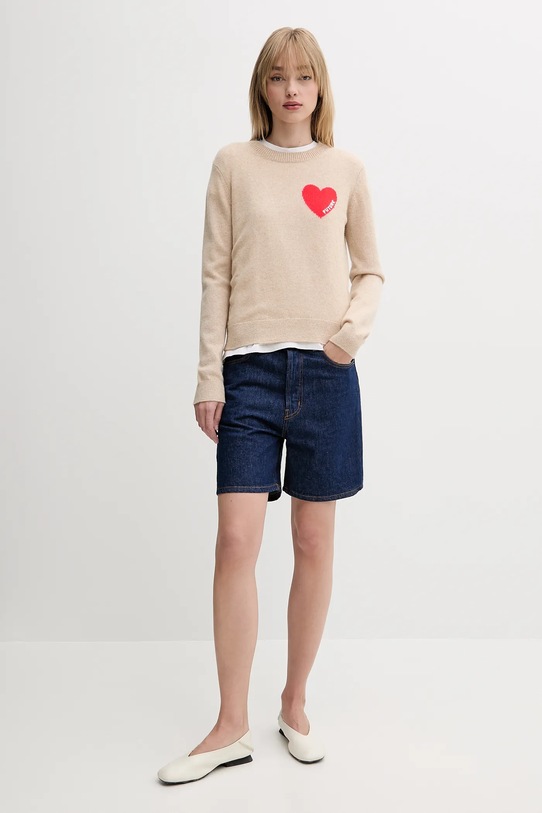 FROM FUTURE pulover de cașmir WPR01195 bej SS25