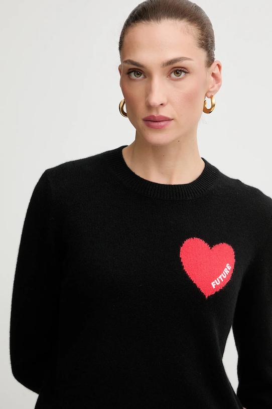 FROM FUTURE sweter kaszmirowy czarny WPR01195