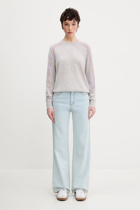 Кашемировый свитер FROM FUTURE WPR02602 серый SS25