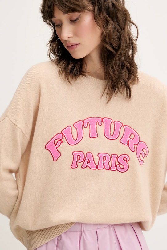 FROM FUTURE pulover de cașmir bej WPR02645