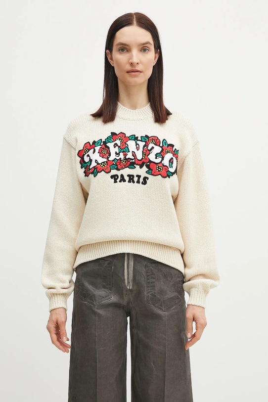 Kenzo pulover de lana x Verdy groase bej FF52PU4913CX.02