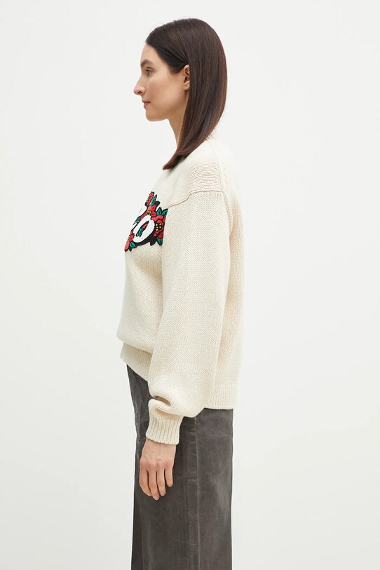 Kenzo sweter wełniany x Verdy FF52PU4913CX.02 beżowy SS25