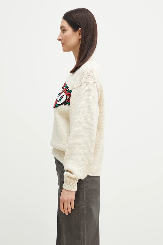 Vuneni pulover Kenzo x Verdy FF52PU4913CX.02 bež SS25