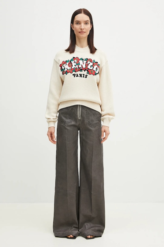 Kenzo sweter wełniany x Verdy FF52PU4913CX.02 beżowy