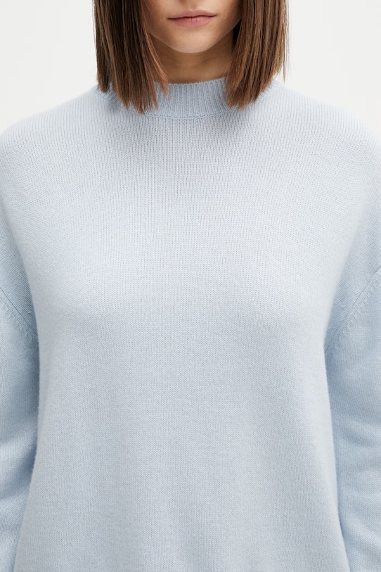 Anine Bing Lee Crew Sweater sweter kaszmirowy damski niebieski A.09.10662