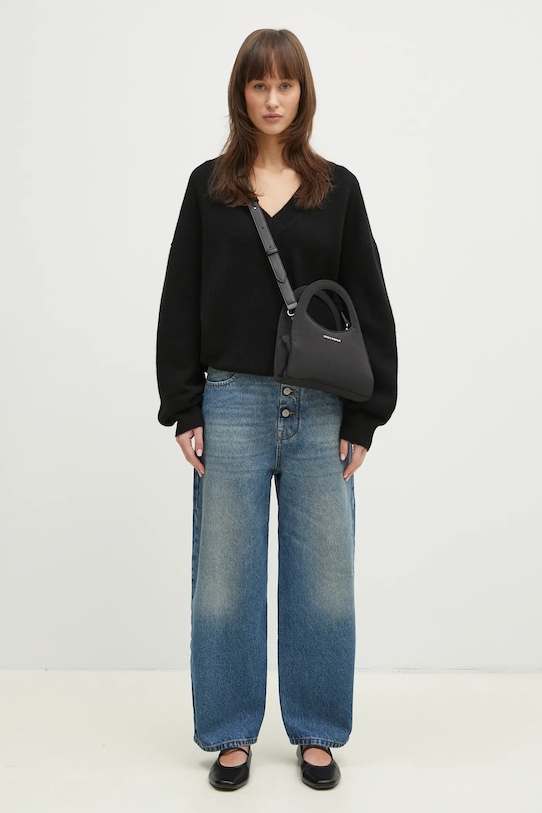 Anine Bing sweter kaszmirowy Lee Sweater A.09.3280 czarny