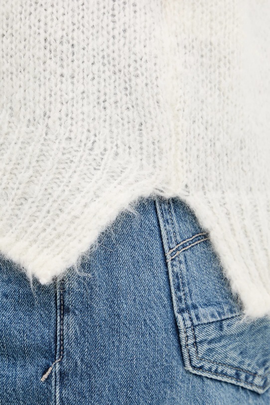 Пуловер с вълна AllSaints LUVHEART W078KC бежов