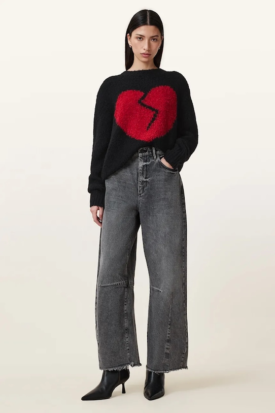 AllSaints sweter wełniany LUVHEART W078KC