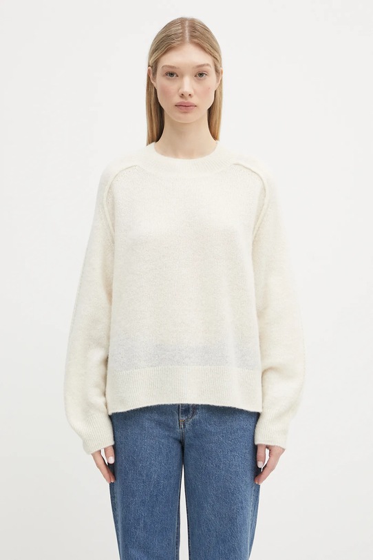 Svetr A.P.C. Pull Naomie hladký béžová WPABE.F23283