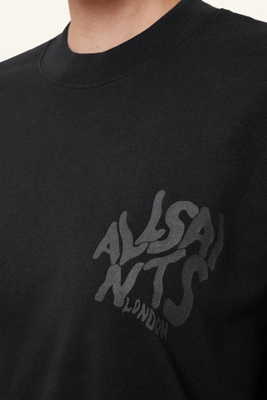 AllSaints t-shirt bawełniany ORLANDO ETTA czarny W267JB