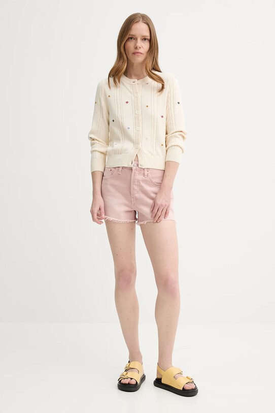 Levi's pamut kardigán MARAIS CARDIGAN 0012Q bézs SS25